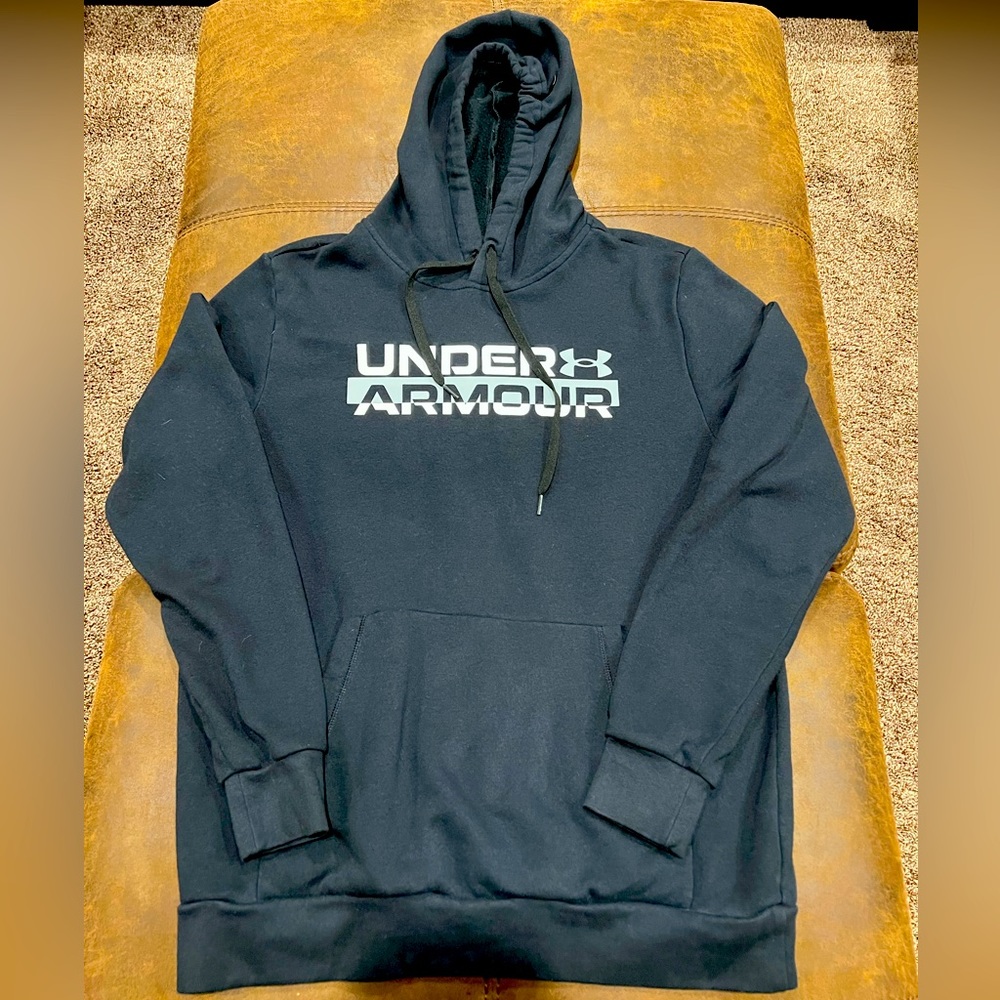 Under Armour hoodie long sleeve sweatshirt black men’s large super soft plush